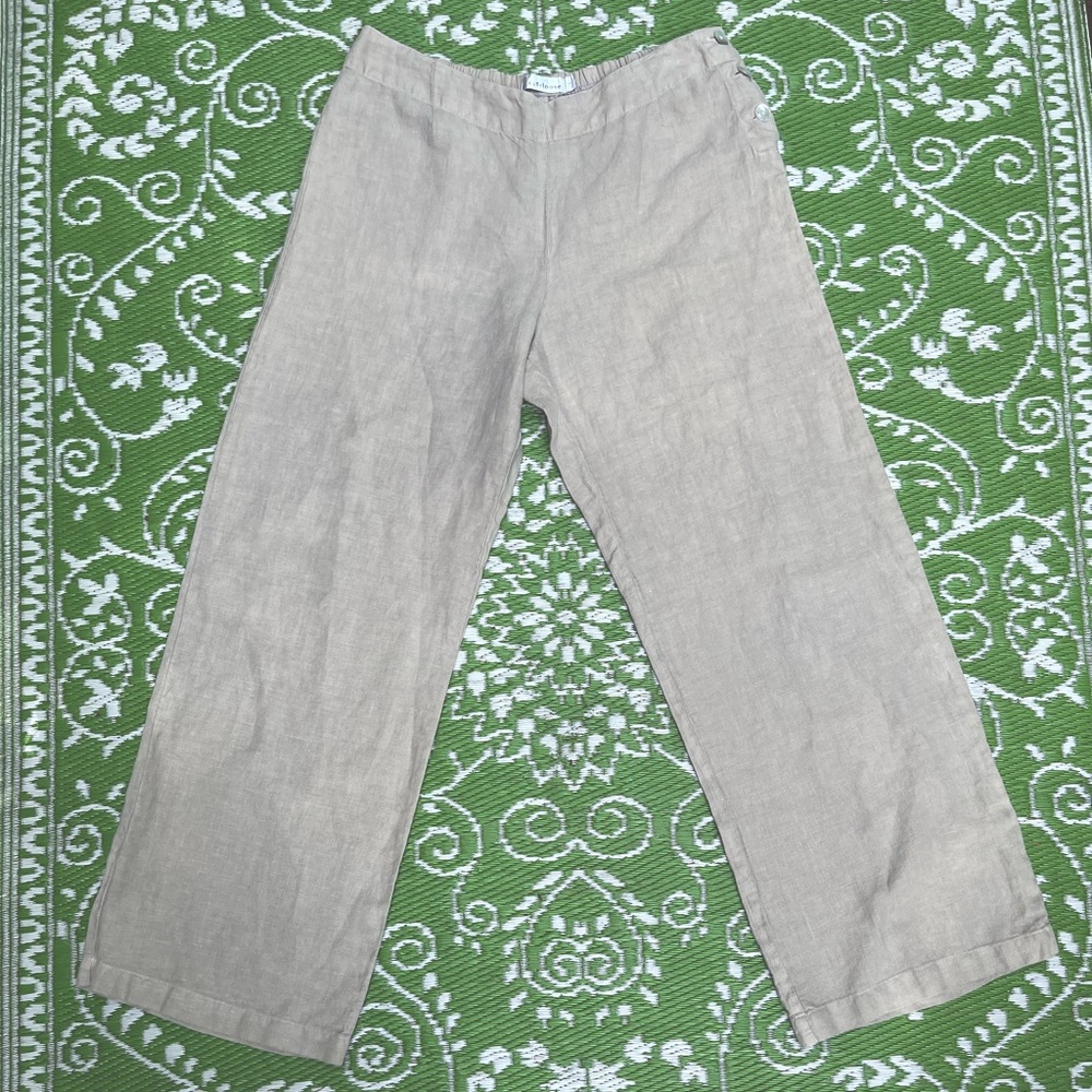 Beige Linen Pants